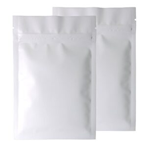 double-sided matte colored flat foil quickqlick™ zip seal sample food safe packaging powdered storage bags (1.5oz, matte white)