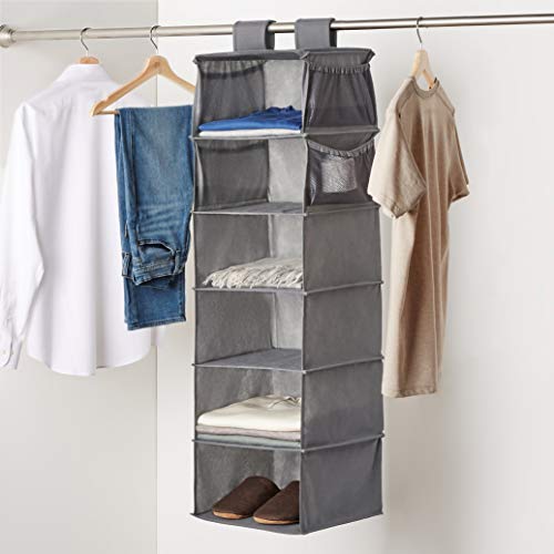 HOMZ 3817401 2Piece Closet Organization Combo Set Grey