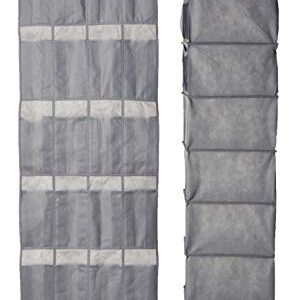 HOMZ 3817401 2Piece Closet Organization Combo Set Grey