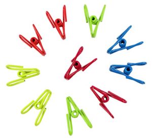 xiaoyu 2 inch muti-purpose clothesline clips steel wire cord clips pins utility clips for home/office, pack of 50