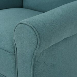 GDFStudio Thelma Traditional Fabric Recliner (Dark Teal)