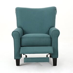 GDFStudio Thelma Traditional Fabric Recliner (Dark Teal)