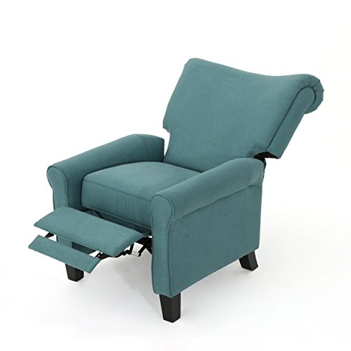 GDFStudio Thelma Traditional Fabric Recliner (Dark Teal)