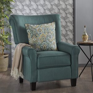 GDFStudio Thelma Traditional Fabric Recliner (Dark Teal)