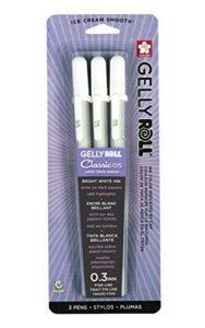sakura 57452 gelly roll classic 05 (fine pt.) 3pk pen, white