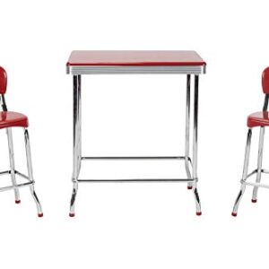 COSCO Stylaire 3 Piece High Top Set, Red & Chrome