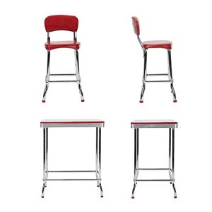 COSCO Stylaire 3 Piece High Top Set, Red & Chrome