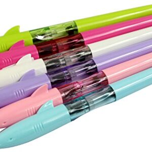 Gullor Jinhao Fountain Pen Shark Design, Fine Nib, 6 Candy Colors, 6PCS