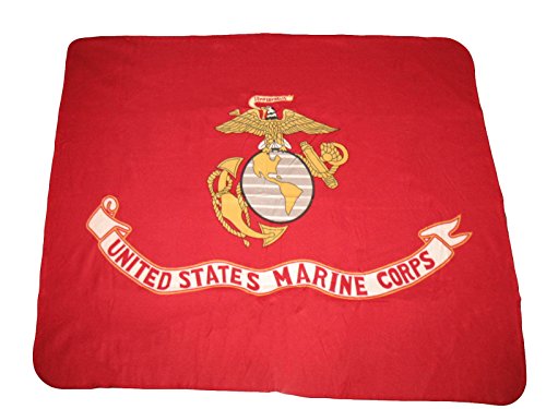 B USMC Marines Marine Corps Eagle Globe 50x60 Red Polar Fleece Blanket Throw Roll