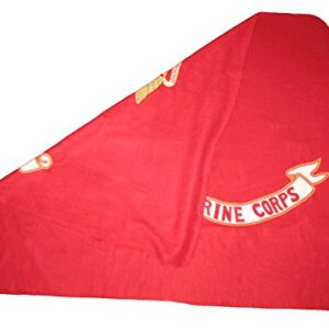 B USMC Marines Marine Corps Eagle Globe 50x60 Red Polar Fleece Blanket Throw Roll