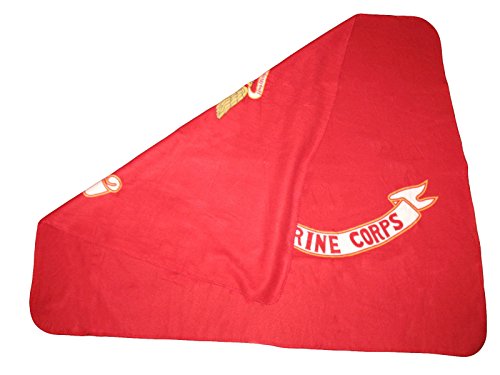 B USMC Marines Marine Corps Eagle Globe 50x60 Red Polar Fleece Blanket Throw Roll