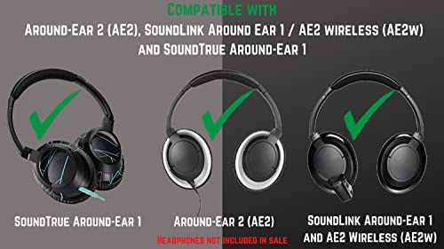 Replacement AE2 Ear Pads/Soundtrue Ear Pads and V2 AE2 Headband/SoundTrue Headband Cushion. Compatible with Bose Around-Ear 2 (AE2), SoundLink Around-Ear 1 and SoundTrue Around-Ear 1 Headphones