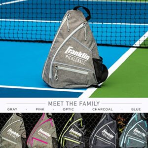 Franklin Sports Pickleball Bag - Men's and Women's Pickleball Backpack - Adjustable Sling Bag - Official Bag of U.S Open Pickleball Championships - Gray/Gray