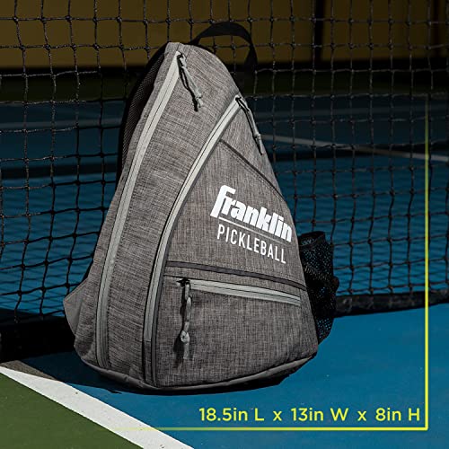 Franklin Sports Pickleball Bag - Men's and Women's Pickleball Backpack - Adjustable Sling Bag - Official Bag of U.S Open Pickleball Championships - Gray/Gray