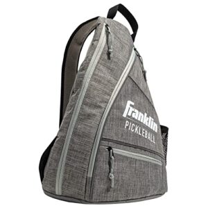 Franklin Sports Pickleball Bag - Men's and Women's Pickleball Backpack - Adjustable Sling Bag - Official Bag of U.S Open Pickleball Championships - Gray/Gray