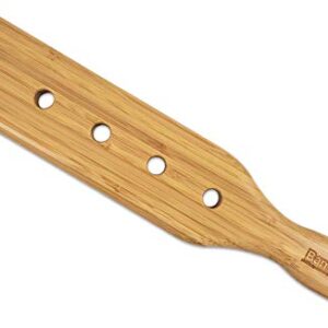 BamPaddle Bamboo Paddle - 1/2" Thick Wooden Rug Paddle with Airflow Holes, Light Weight and Super Durable with Attitude. Beautiful Smooth Finish & Chamfered Holes