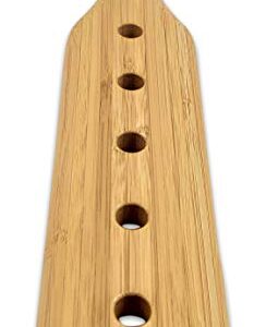 BamPaddle Bamboo Paddle - 1/2" Thick Wooden Rug Paddle with Airflow Holes, Light Weight and Super Durable with Attitude. Beautiful Smooth Finish & Chamfered Holes