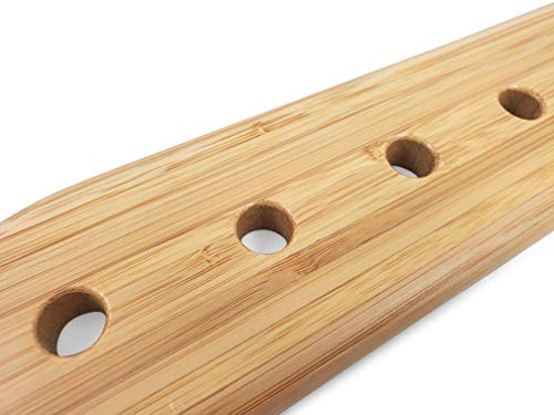 BamPaddle Bamboo Paddle - 1/2" Thick Wooden Rug Paddle with Airflow Holes, Light Weight and Super Durable with Attitude. Beautiful Smooth Finish & Chamfered Holes