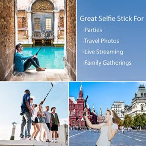 Fugetek 51" Professional Selfie Stick Tripod, 100% All Aluminum Stick & Legs, Lightweight, Detachable Bluetooth Remote, Portable All in One, Compatible with iPhone & Android, Non Skid Feet, Black