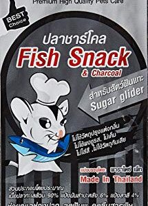 Polar Bear's Pet Shop 1 Pcs Charcoal Fish Flavor Sugar Glider Hamster Squirrel Chinchillas Small Animals Sandwich Snacks and Food (25g)