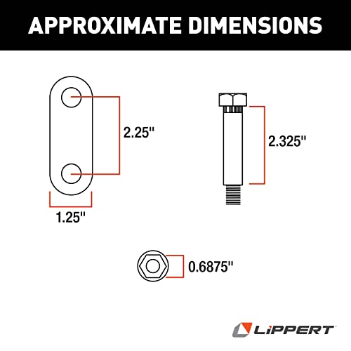 Lippert Trailer Axle Attaching Parts (AP) Suspension Kit for 2,000-7,000-lb. Double-Eye Single Axles - No Equalizer