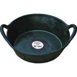 dover saddlery double-tuf rubber pan with handles, 17-1/2" x 13-3/4" x 5"