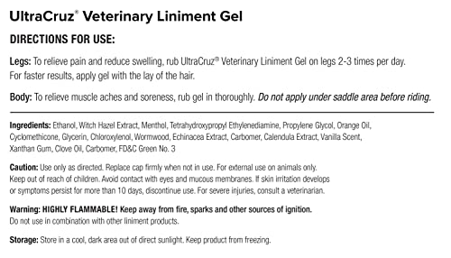 UltraCruz - sc-516110 Veterinary Liniment Gel for Horses, 12 oz