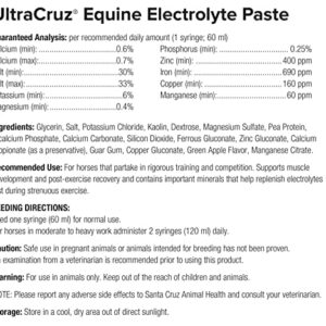 UltraCruz sc-516041 Equine Electrolyte Supplement for Horses, 60 ml, Paste