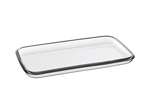 Barski - European Glass - Rectangular - Serving Tray - Platter - 14.2" Long, 8" Wide - Made in Europe