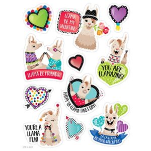 creative teaching press llama be my valentine? stickers, ctp (8010)
