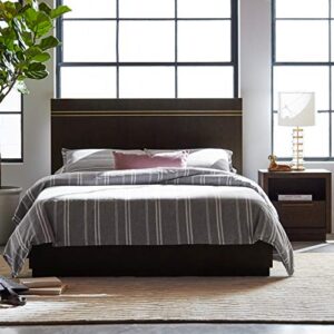 Rivet Classic Maxwell Garment- Washed Stripe Full/Queen Duvet Cover Set, 90" x 90", Gray with White Stripe