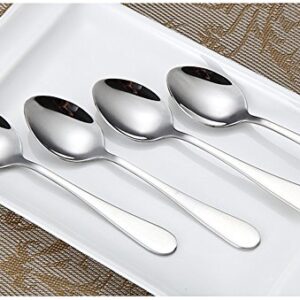 Stainless Steel Dinner Spoon (Set of 6)7.1 Inches, Silver