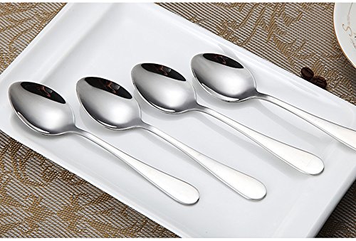 Stainless Steel Dinner Spoon (Set of 6)7.1 Inches, Silver