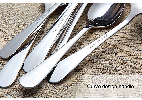 Stainless Steel Dinner Spoon (Set of 6)7.1 Inches, Silver