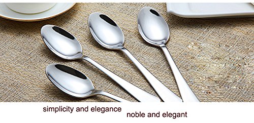 Stainless Steel Dinner Spoon (Set of 6)7.1 Inches, Silver