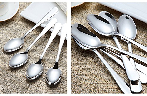 Stainless Steel Dinner Spoon (Set of 6)7.1 Inches, Silver