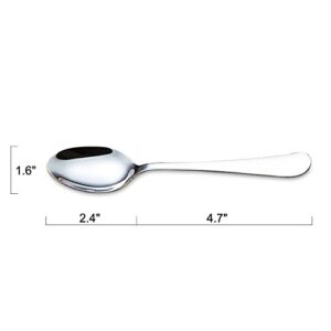 Stainless Steel Dinner Spoon (Set of 6)7.1 Inches, Silver