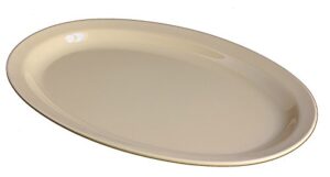 z-moments western melamine oval plates narrow rim platter, 9-1/2" x 6-3/4", white or tan #510 (48, tan)