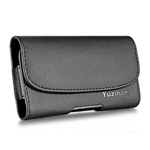 yuzihan fit for iphone 13 mini 12 mini iphone se 2020 4.7 inch iphone 7 6s 6 8 belt holster pouch premium leather fit with thick defender case/protective case/hybrid armor case/battery case on