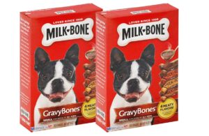 2 pack - milk-bone gravybones small biscuit dog treats, 19-oz box