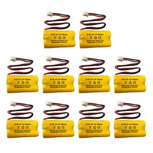 2.4v 600mah nicd exit sign emergency light battery replacement (10 pack)