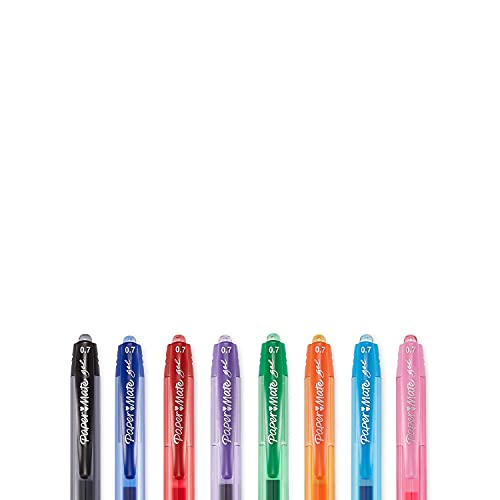 Paper Mate 1746323 Gel Retractable Pen.7mm Point, 8/PK, Assorted