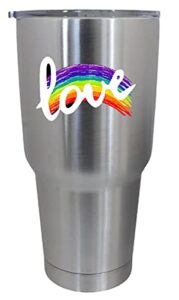 epic designs cup drinkware tumbler sticker - love gay pride lgbt - cool sticker decal