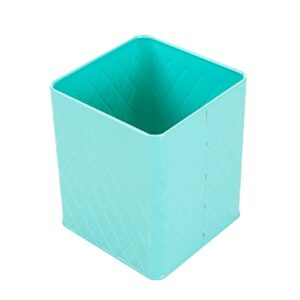 Home Basics Tin Kitchen Food Storage Organization Canister Collection (Utensil Holder, Turquoise)