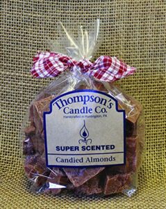 thompson's candle co super scented crumbles/tarts/wax melts 6 oz "candied almonds"