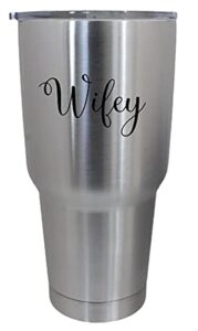 cups drinkware tumbler sticker - wifey - funny inspirational cool sticker decal