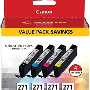 Canon 0390C005 (Cli-271) Ink Cartridge, Black/Cyan/Magenta/Yellow - in Retail Packaging