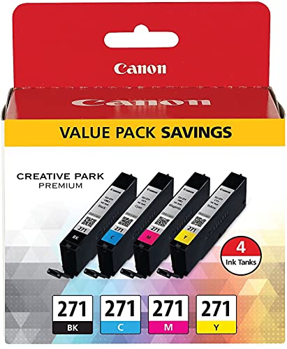 Canon 0390C005 (Cli-271) Ink Cartridge, Black/Cyan/Magenta/Yellow - in Retail Packaging