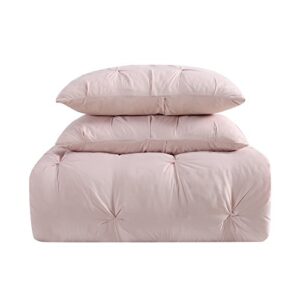 Truly Soft Everyday CS1969BSFQ-1500 Pleated Comforter Set, Blush, Full/Queen