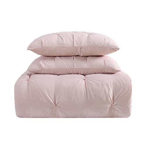 Truly Soft Everyday CS1969BSFQ-1500 Pleated Comforter Set, Blush, Full/Queen